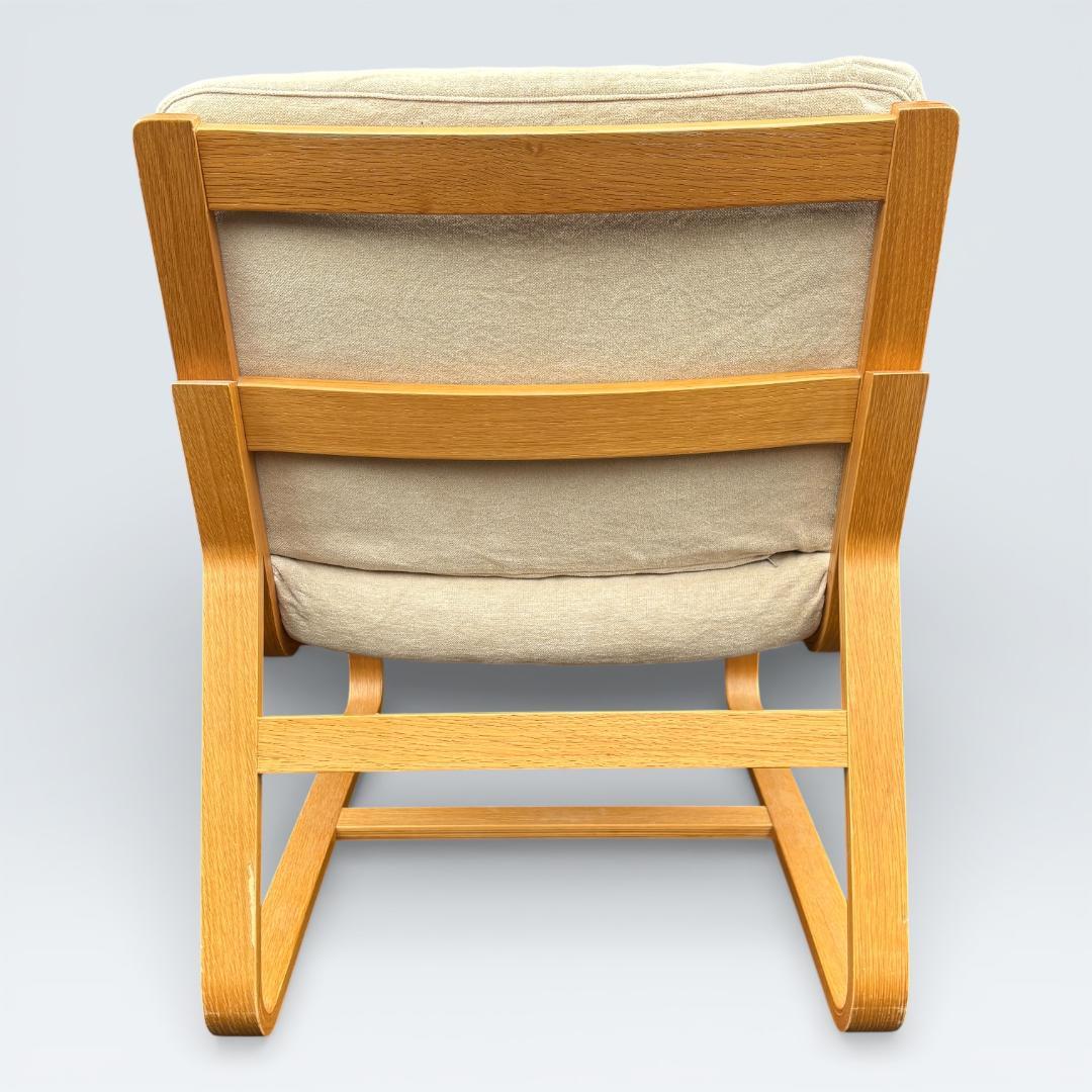 無印良品 リビングでもダイニングでもつかえるソファチェア オーク材①