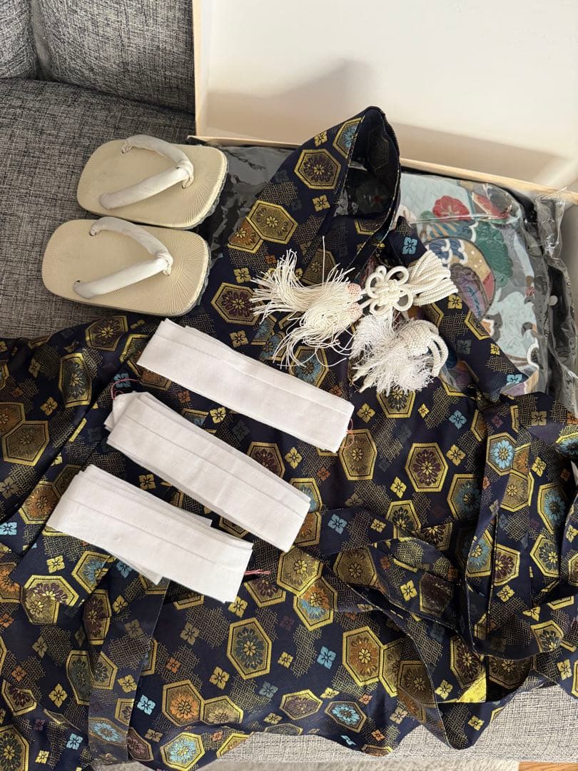 七五三 男の子 羽織 袴 2着セット 3歳/5歳用 小物付き 豪華フルセット