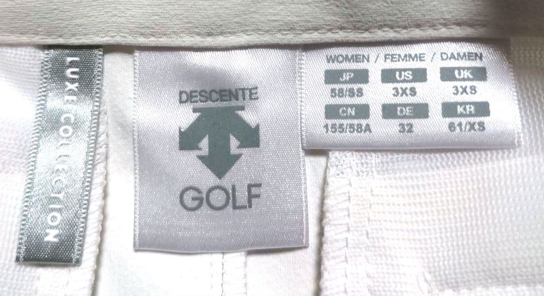 新品　デサントゴルフ　スカート風ショートパンツSS　白定価27500円