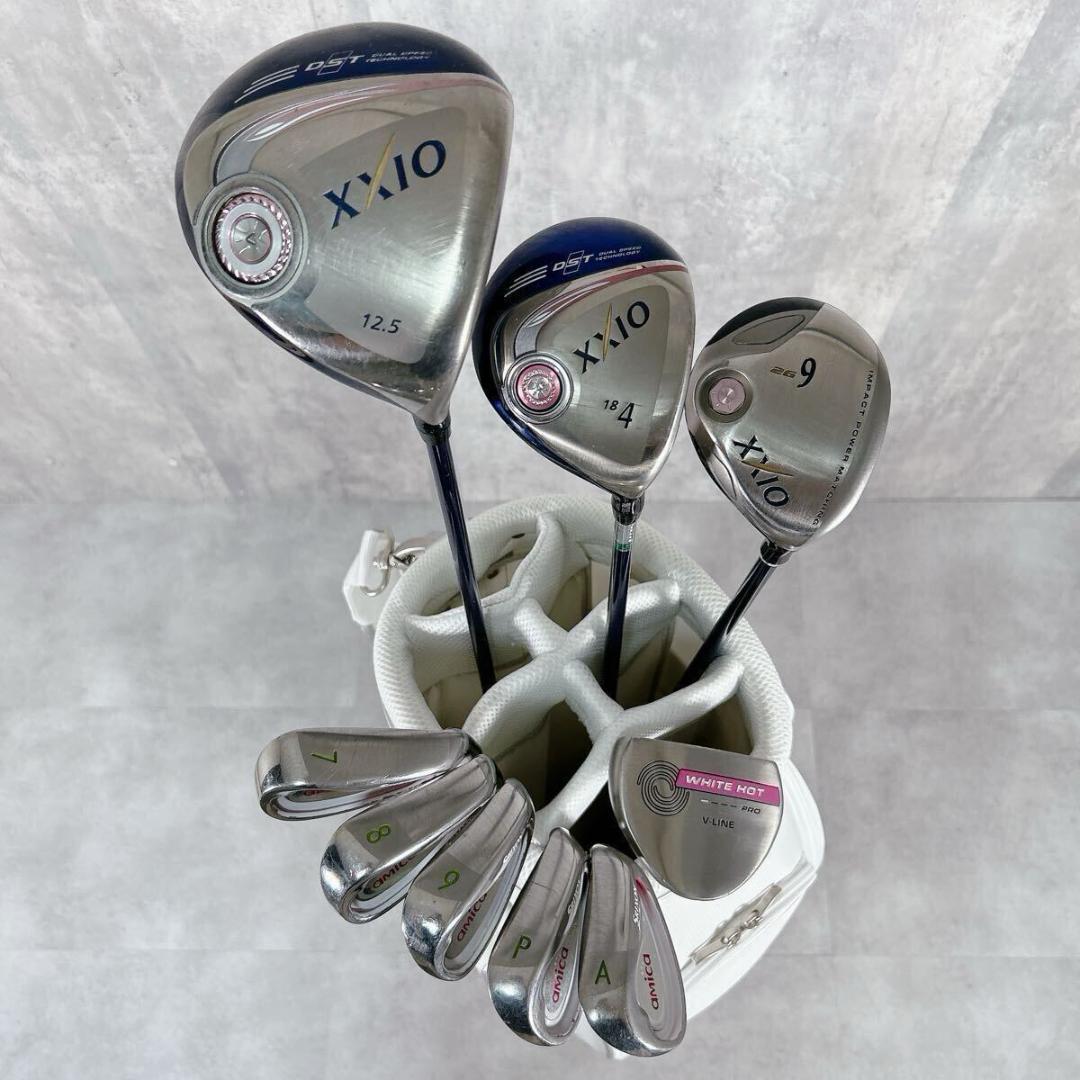 X248 新品キャディバッグ レディース ゴルフ クラブ セット10点 XXIO
