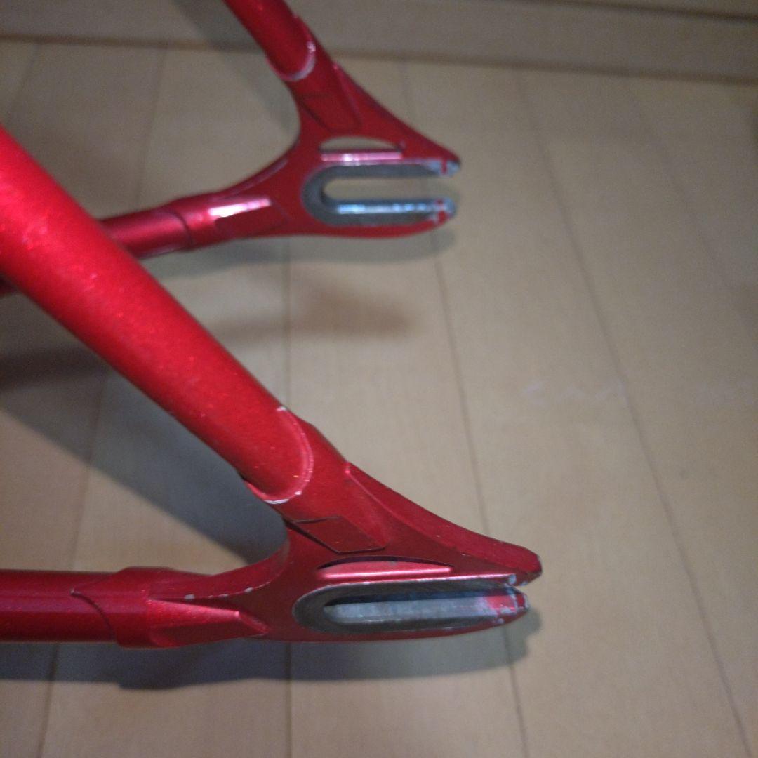 大きめ！競輪　NJS認定　MAKINO ピストフレーム メタリックレッド