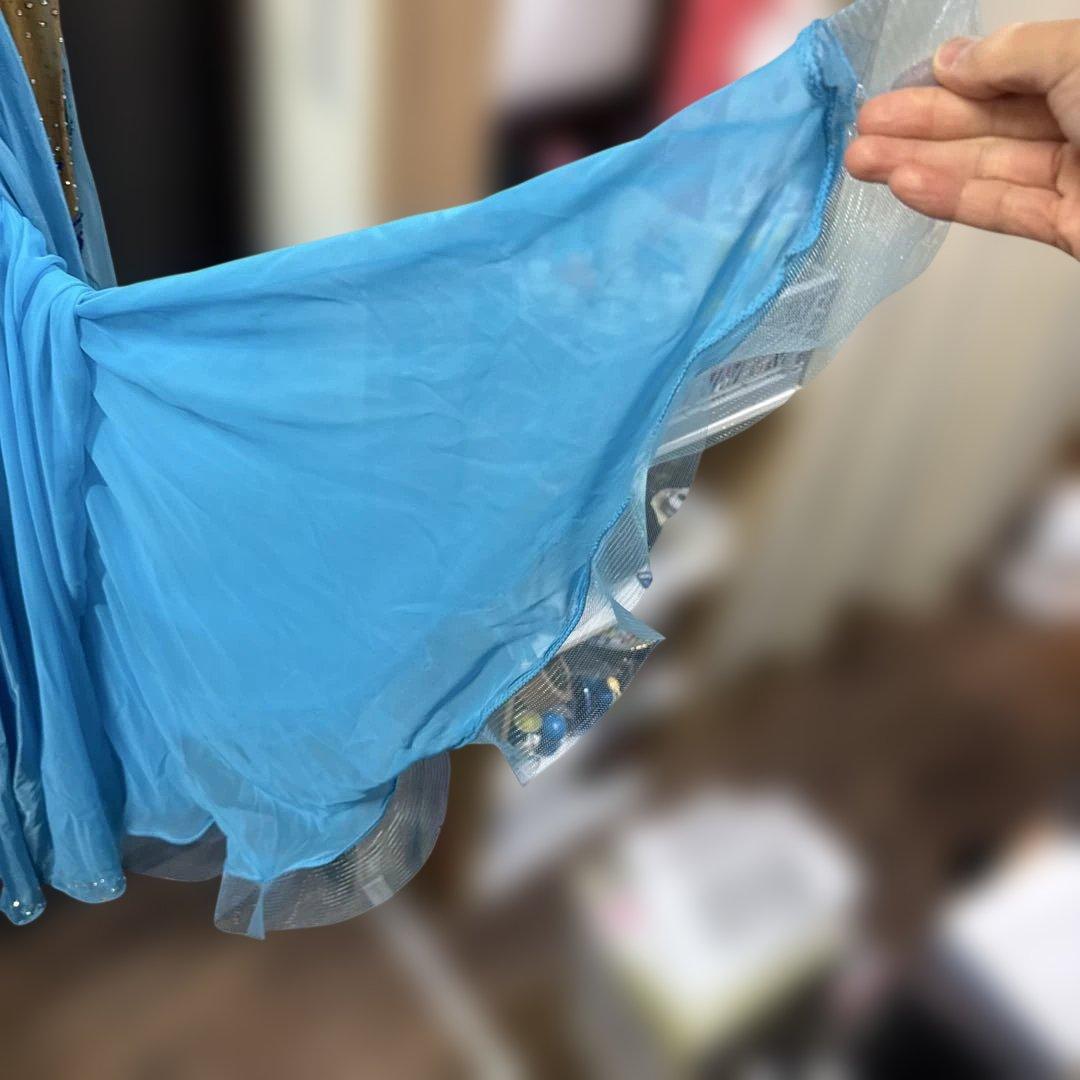 【サイズ不明】社交ダンス　ドレス　青