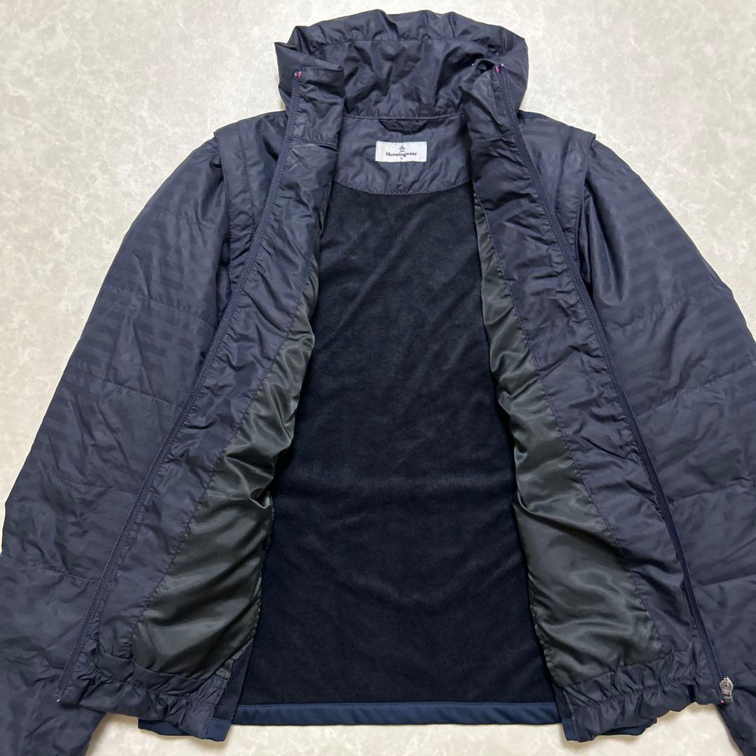 マンシングウェア★撥水★袖着脱可能★中綿★ジップジャケット【レディースサイズL】