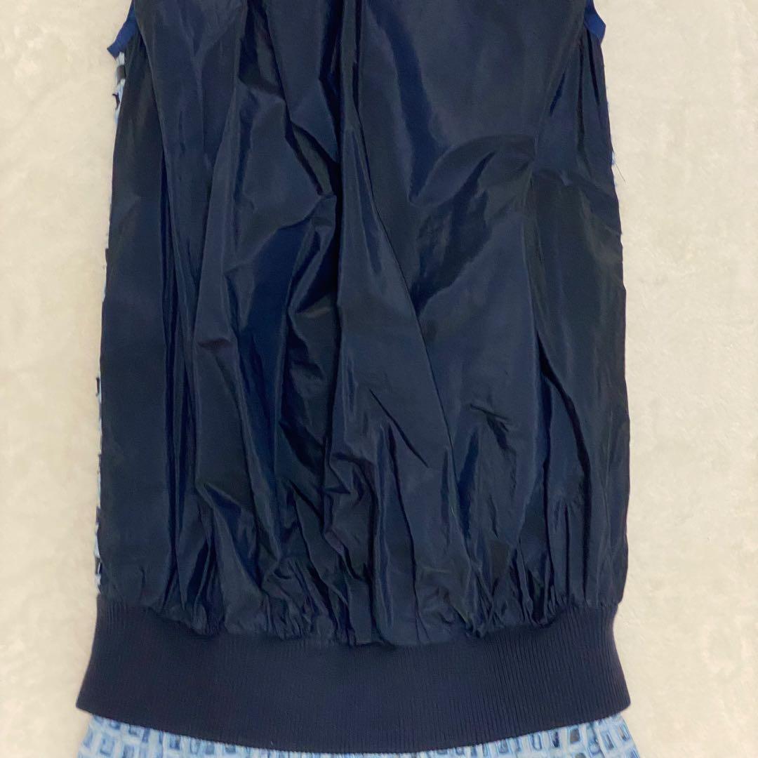 sacai サカイ 14SS ロングワンピース ノースリーブ 異素材ドッキング