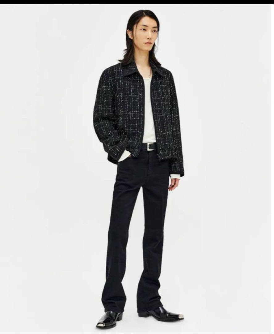 LMOOD（エルムード）致命的ツイード トラッカージャケット黒　44