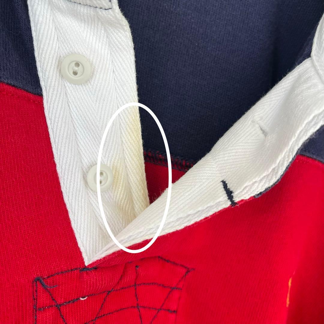 【Mサイズ】ポロ ラルフローレン 長袖 ラガーシャツ ボーダー 古着