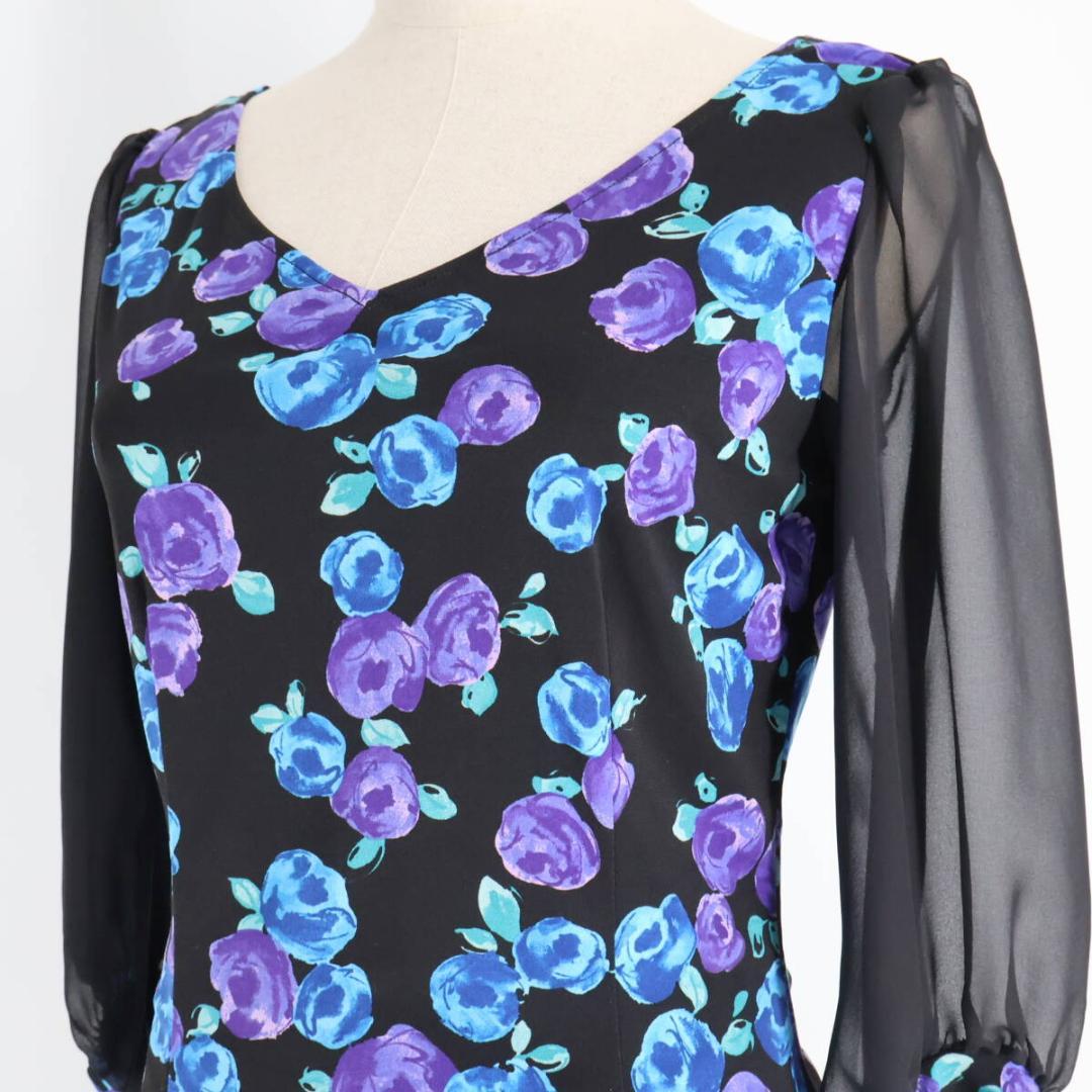 【美品 日本製 社交ダンス衣装】ブラック Chacott 上下セット レース