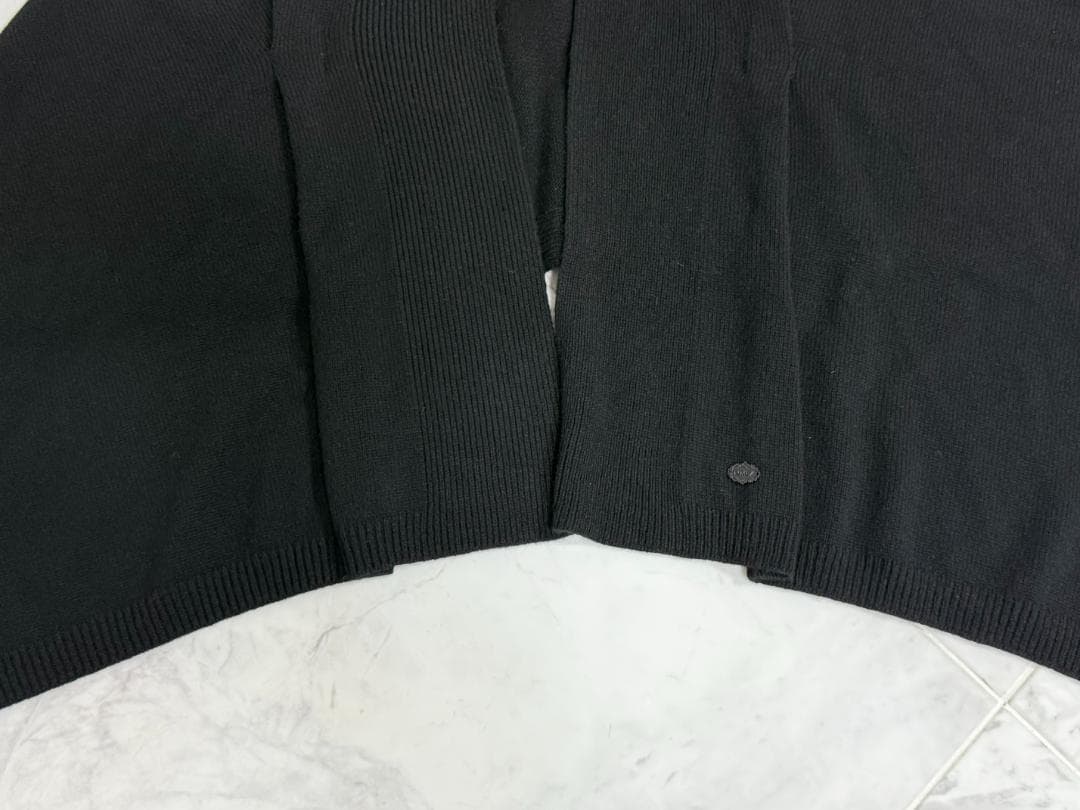 美品★FOXEYフォクシー カシミヤケープストール フォックス ロゴプレート付