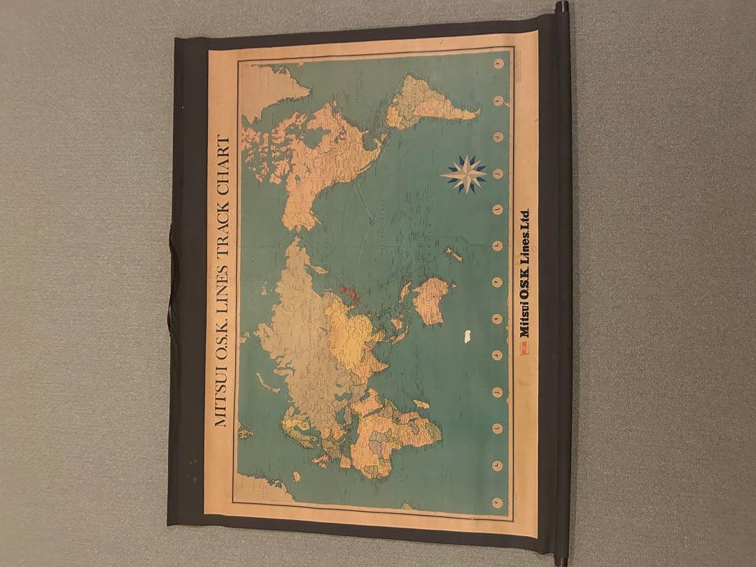 MITSUI O.S.K. LINES TRACK CHART 世界地図