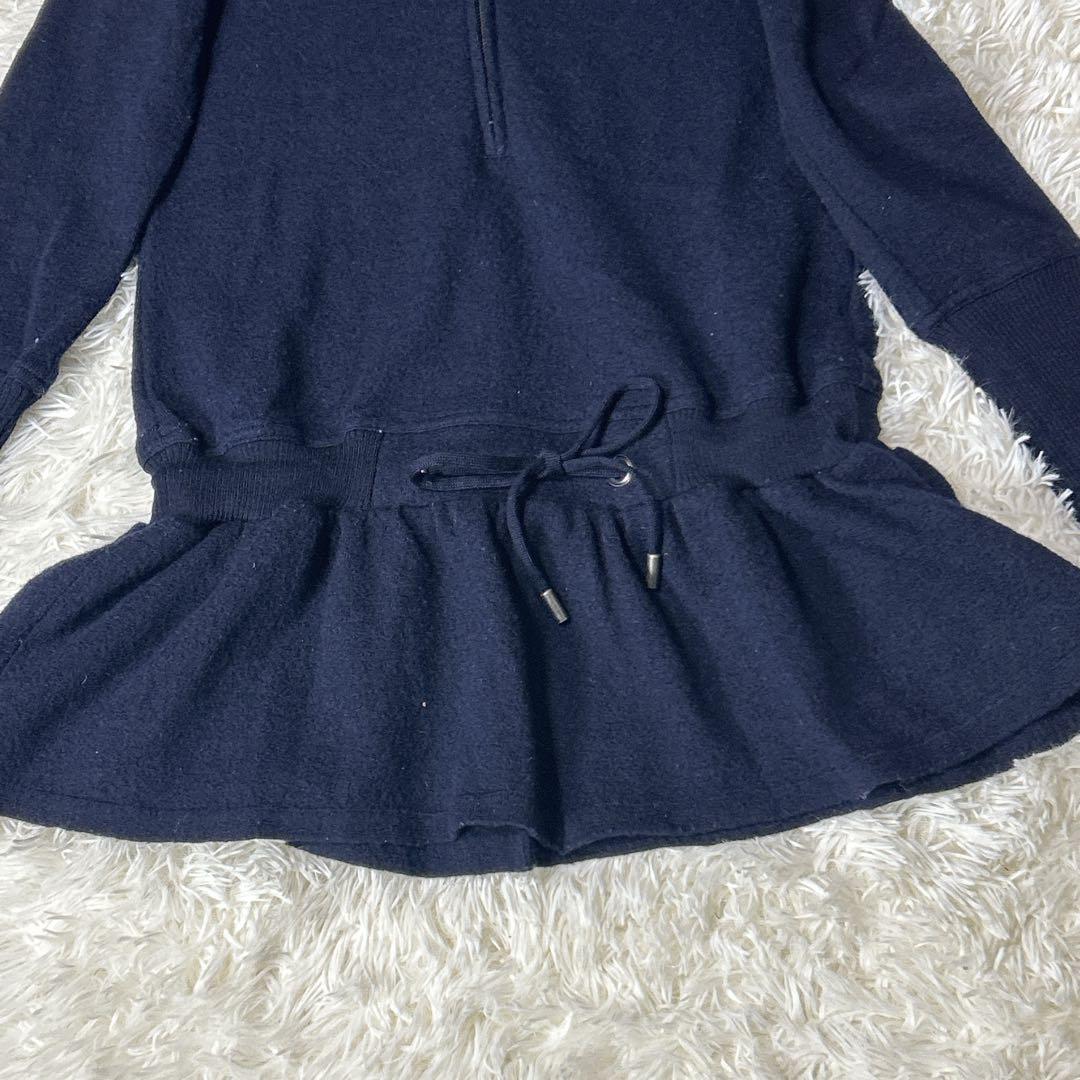 美品✨バーバリーブルーレーベル パーカー ノバチェック フード フリル 刺繍