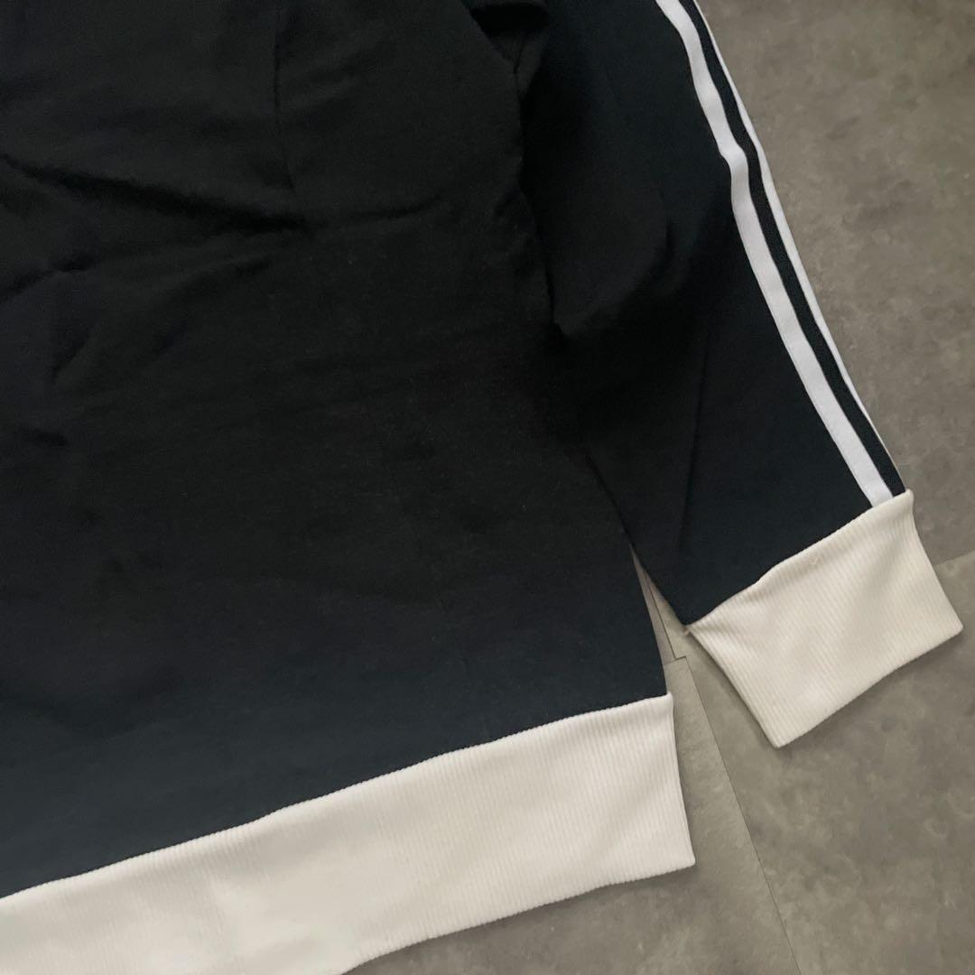 80s adidas アディダス　トラックジャケット　ジャージ　黒　ブラック