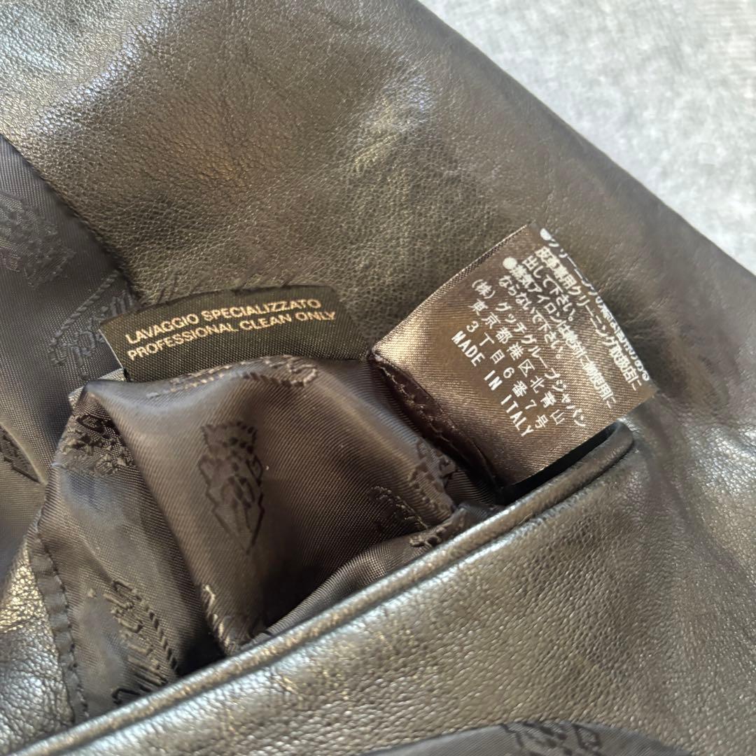 名作 GUCCI トムフォード期 レザージャケット テーラード ブラック46