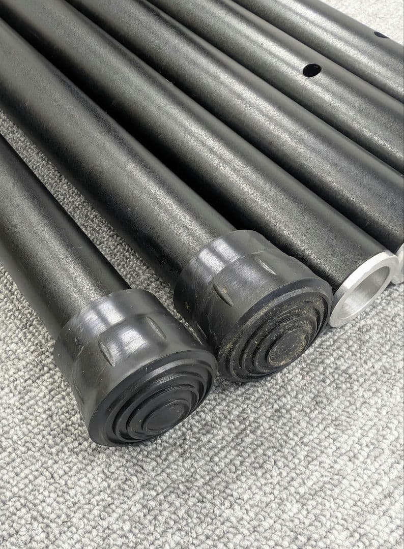 村の鍛冶屋 伸縮 アルミスーパーストロングタープポール エンドロック付き 2本