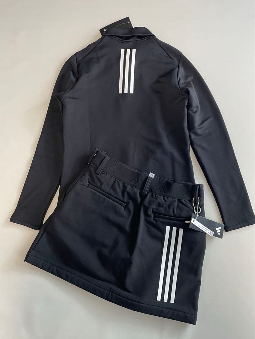 新品タグ付⛳️定価26950円アディダスゴルフ春秋冬　セット　M裏起毛スカート