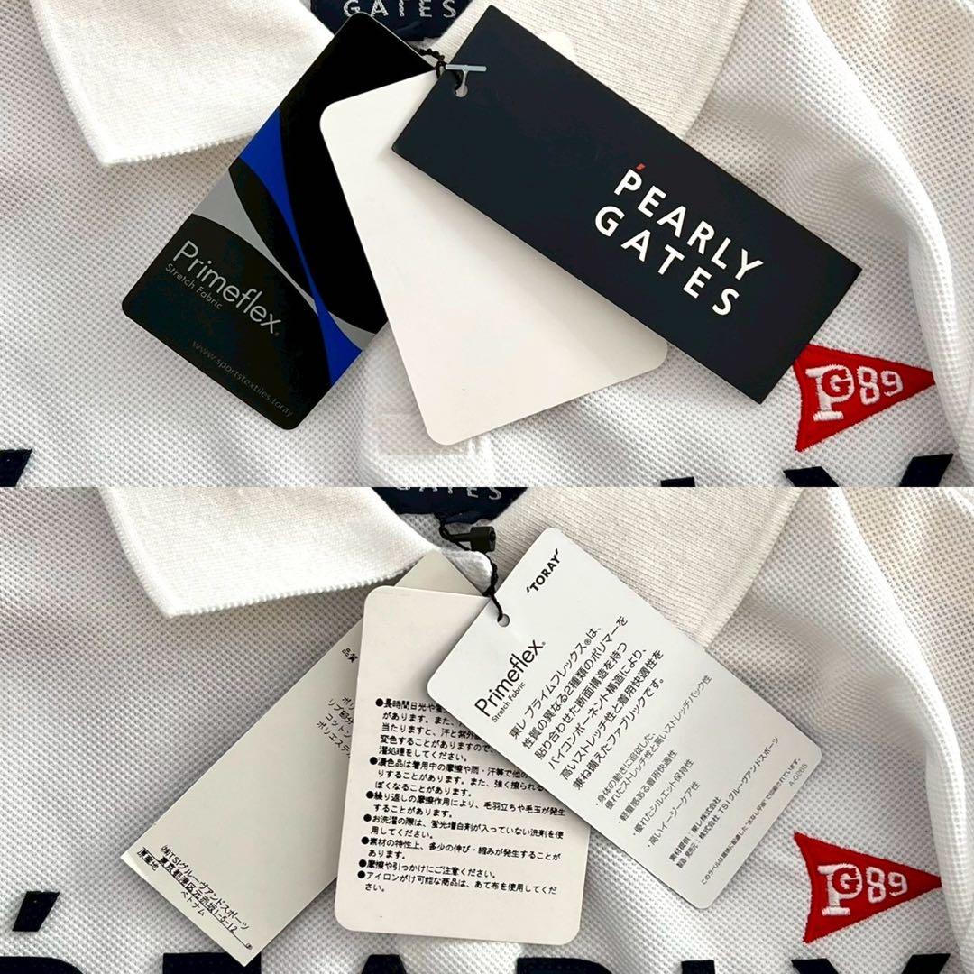 新品 パーリーゲイツ レディース ポロシャツ Mサイズ ホワイト ロゴ