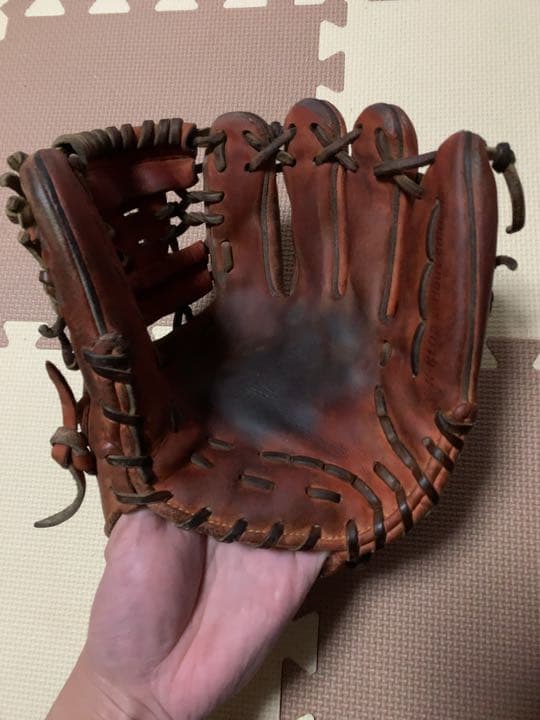 ミズノプロ グローブ　赤　硬式　内野手用