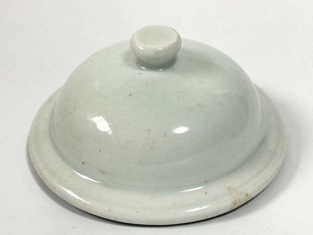 骨董　アンティーク　白磁　有蓋壺　沈香壺　古伊万里　白磁　李朝　蓋付壺