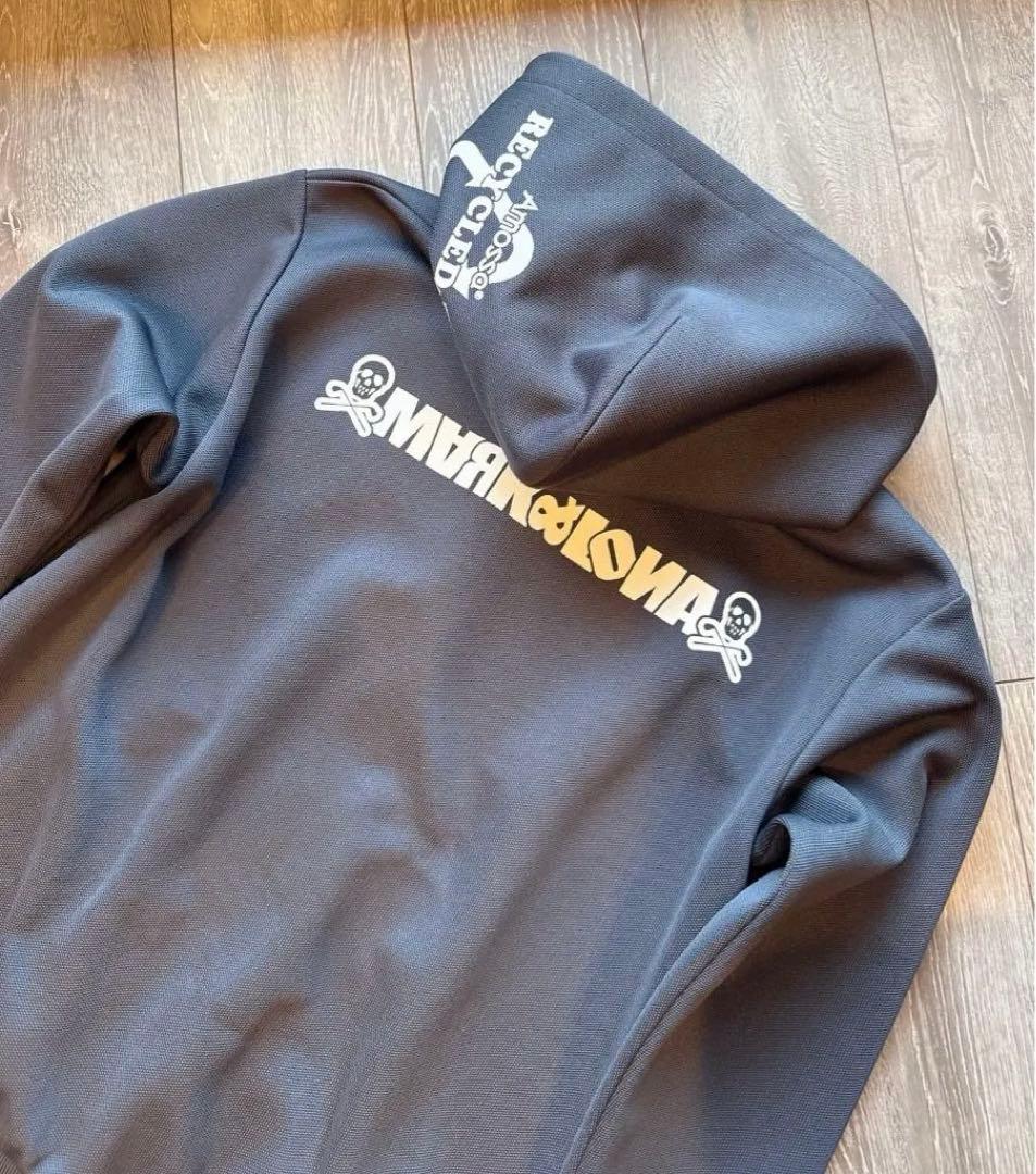 【美品】MARK&LONA パーカー グレー ニットフーディ スウェット