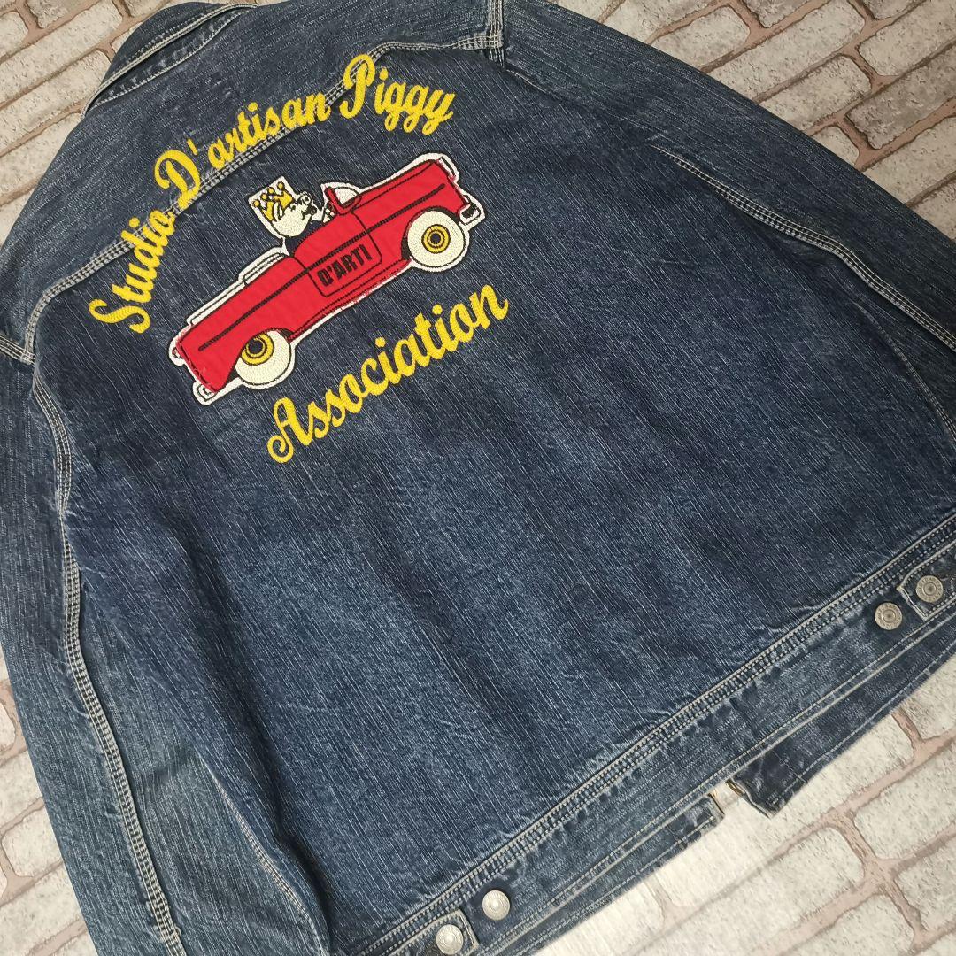希少 STUDIO D'ARTISAN デニムジャケット カバーオール 刺繍 豚