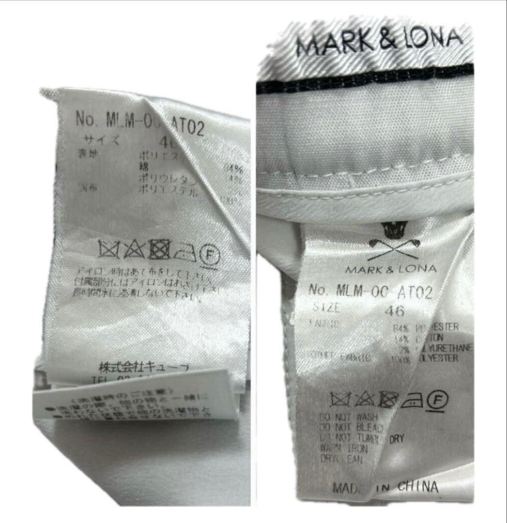 極美品 MARK&LONA ホワイト 春夏秋 メンズ 46サイズ
