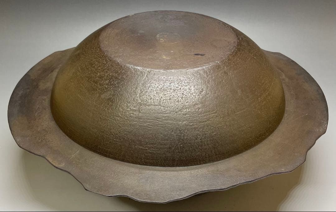 十二代　和田美之助　桜川透木釜　炉用透木　共箱　共布　共布(釜釻) W22