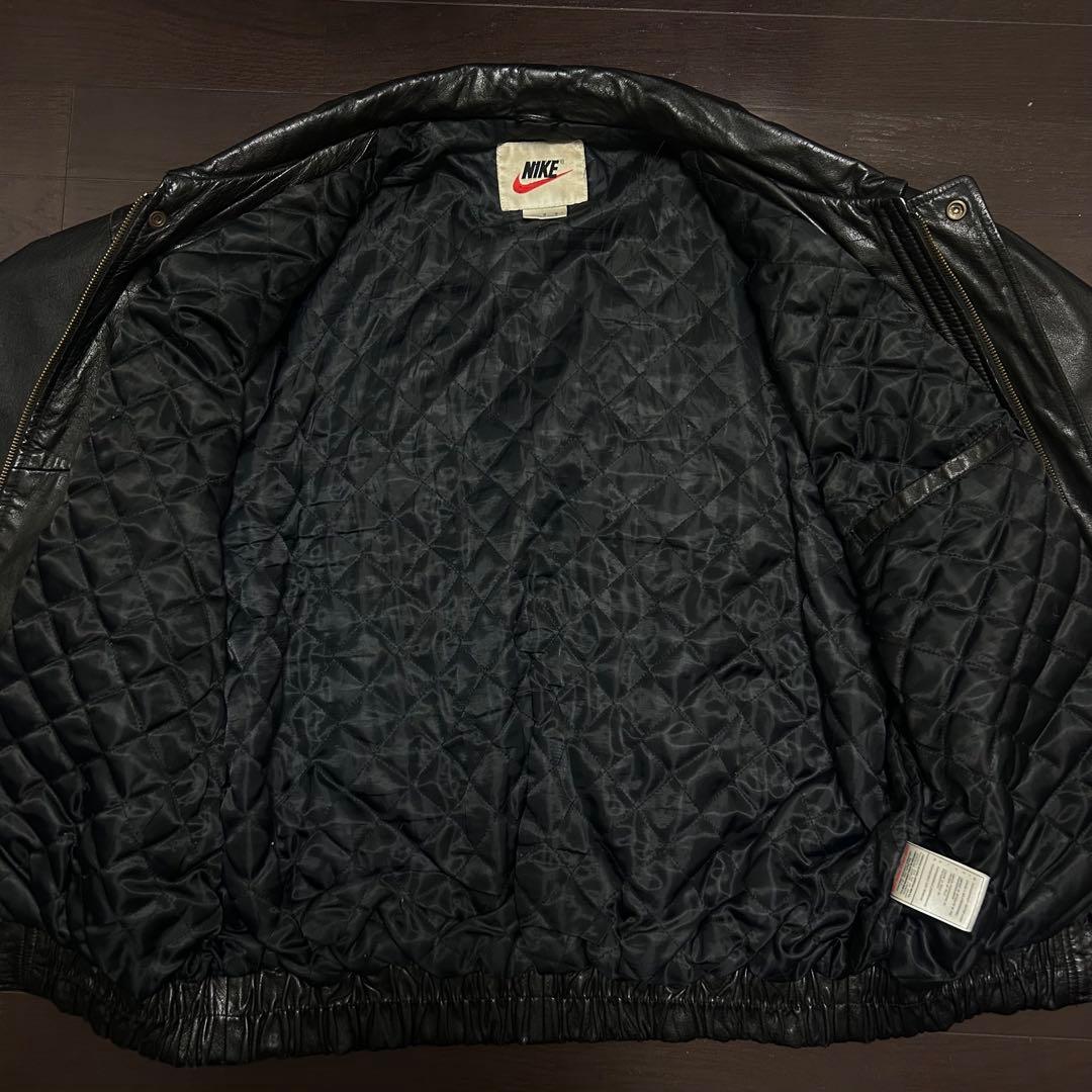 ポ*メ様 NIKE ブラックレザージャケット Lサイズ