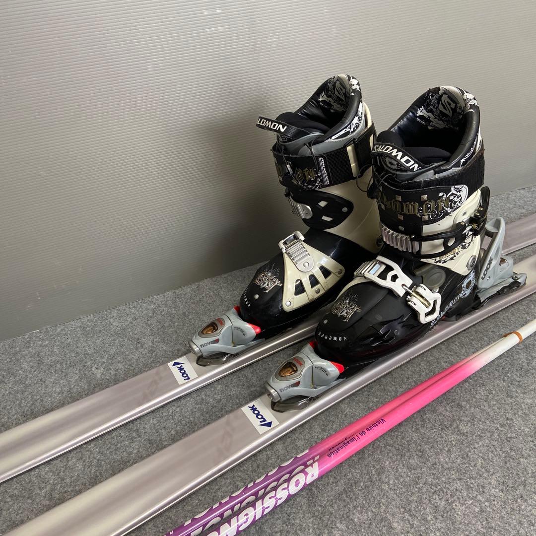 ★短めな板お探しの方 メンテ済スキーセット板160cmブーツ27~27.5cm