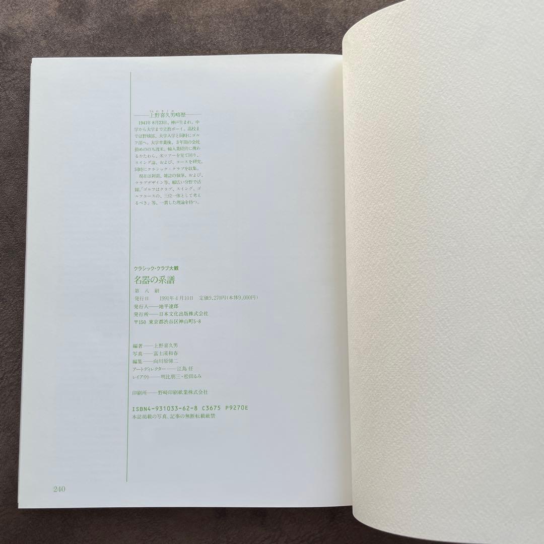 CLASSIC GOLF CLUBS 名器の系譜　上野喜久男