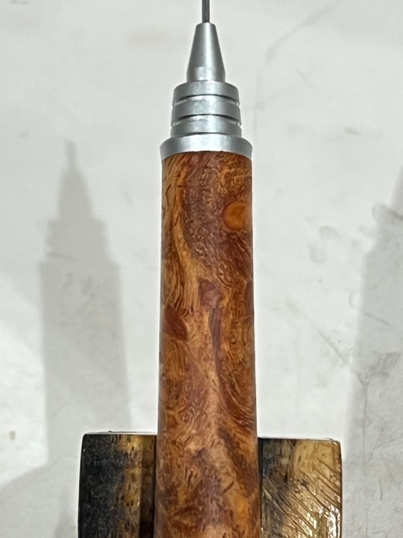 クラゲ　紅白花梨でs20シャーペン0.3mm ノックボタン