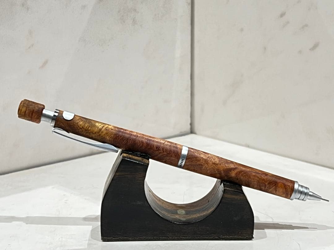 クラゲ　紅白花梨でs20シャーペン0.3mm ノックボタン