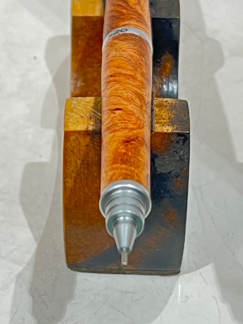 クラゲ　紅白花梨でs20シャーペン0.3mm ノックボタン