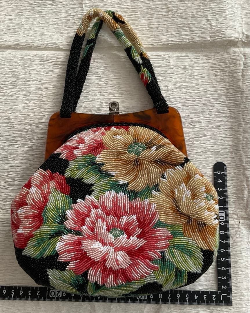 ビーズ刺繍 和装用バッグ　卒業式