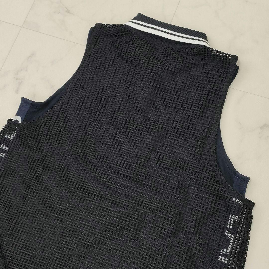 【新品タグ付】PGG　パーリーゲイツ　ノースリーブシャツ　メッシュレイヤード　1