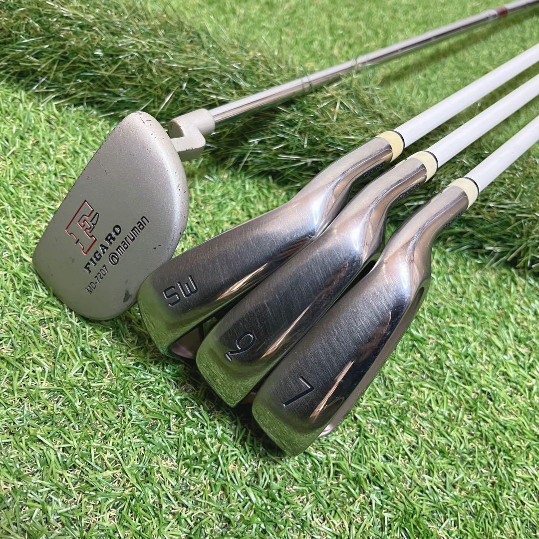 超可愛いピンク美品 初心者に優しい FIGAROレディースゴルフクラブ8本セット