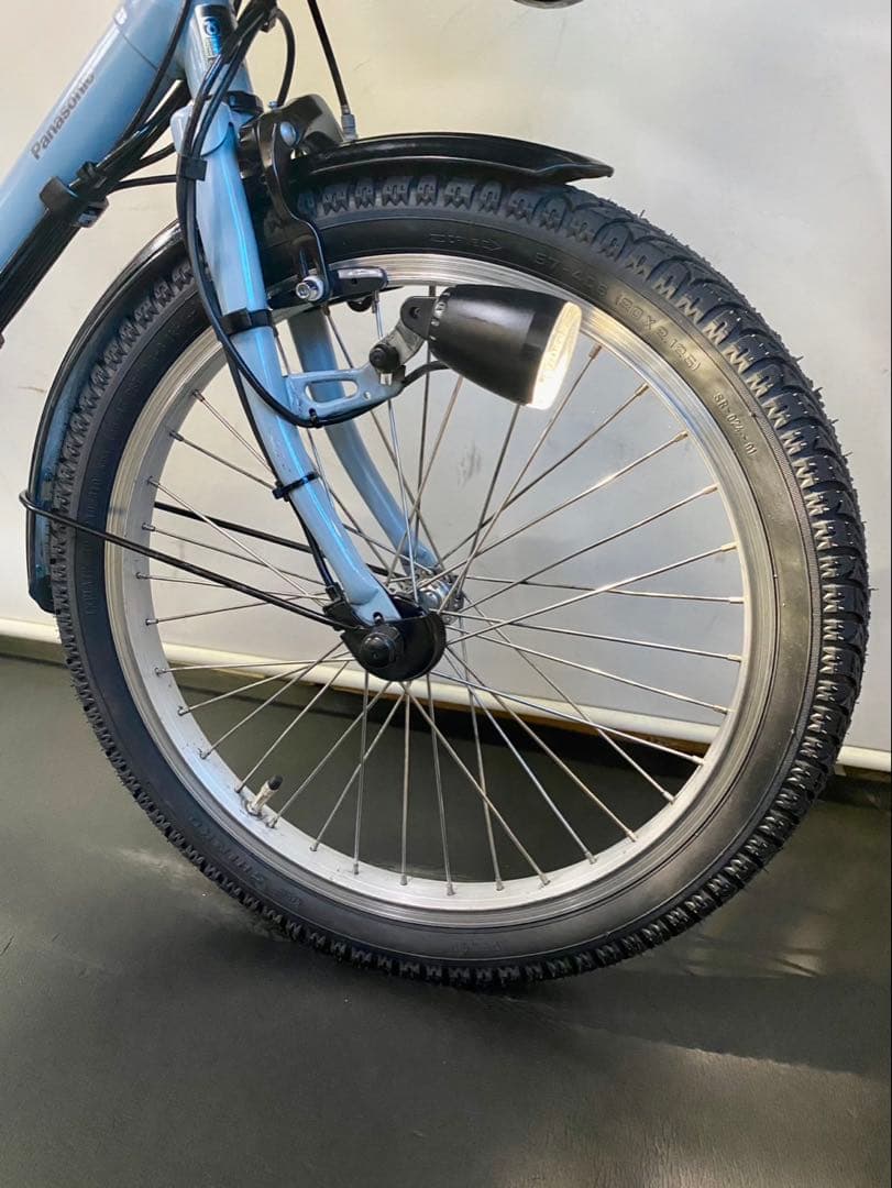 1年保証 新型　パナソニック　ギュットミニ　子供乗せ　水色系　電動アシスト自転車