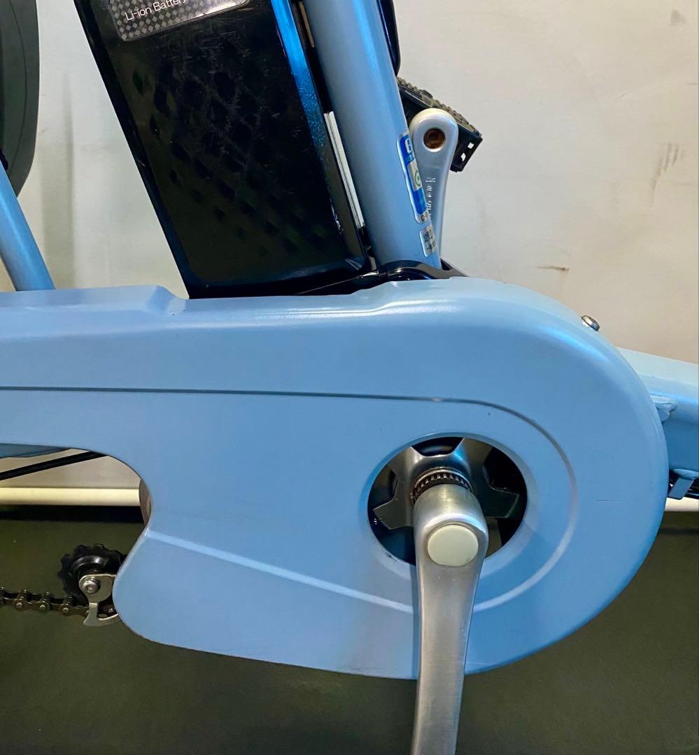 1年保証 新型　パナソニック　ギュットミニ　子供乗せ　水色系　電動アシスト自転車