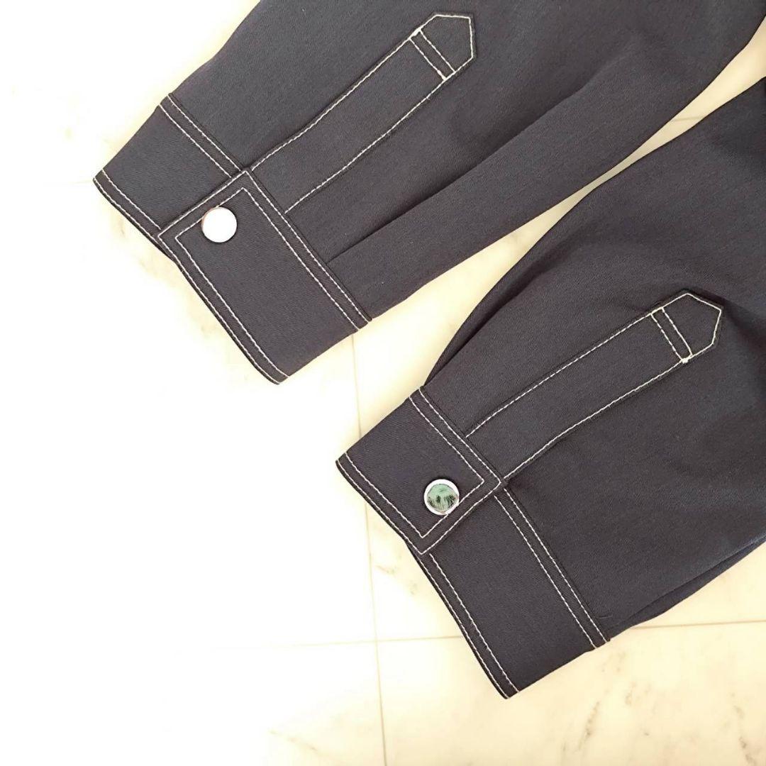 極美品 24SS グレースコンチネンタル 配色ステッチワークシャツワンピース