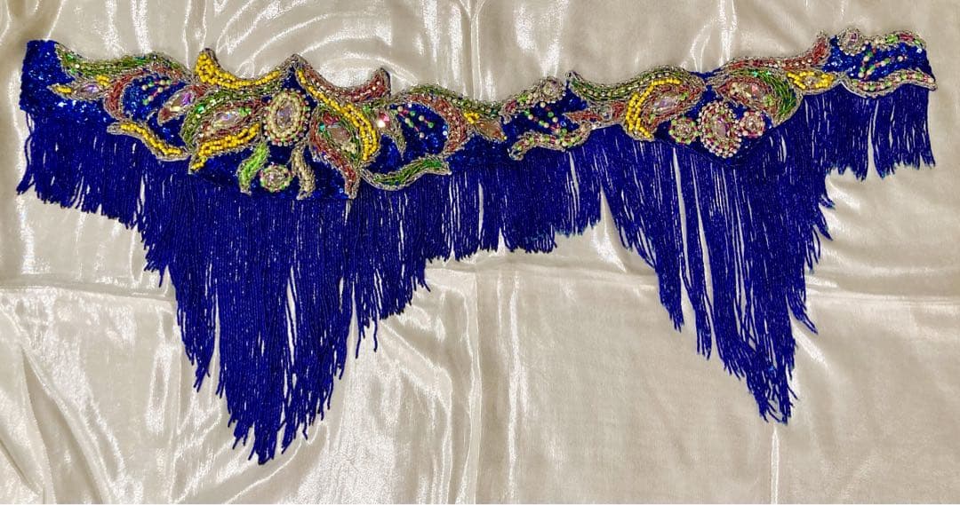 お値下げ中☆ベリーダンス衣装✴︎ブラ&ベルト(青)