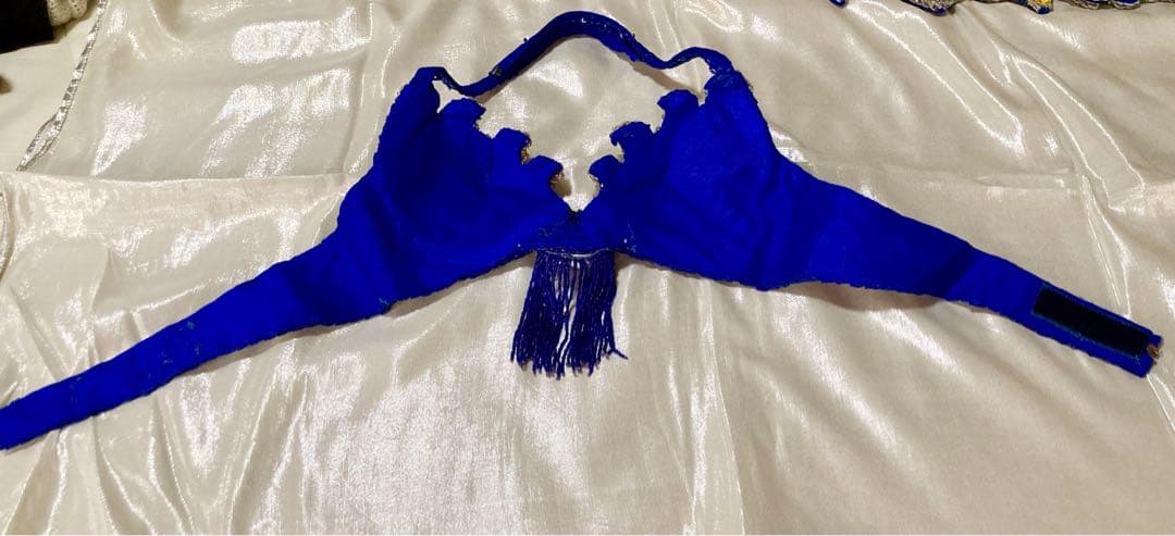 お値下げ中☆ベリーダンス衣装✴︎ブラ&ベルト(青)