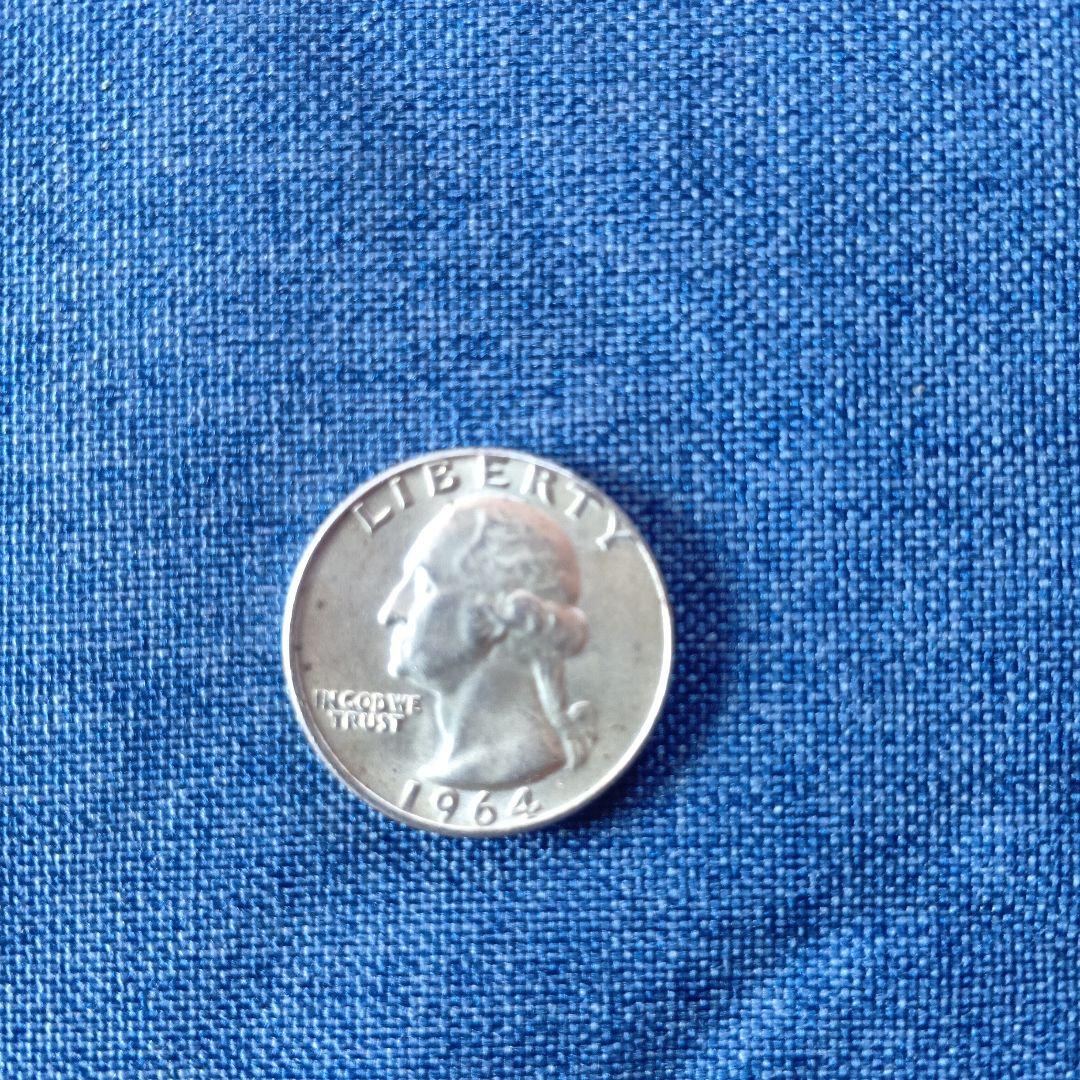 1964年 アメリカ合衆国 クォータ銀貨 4枚セット