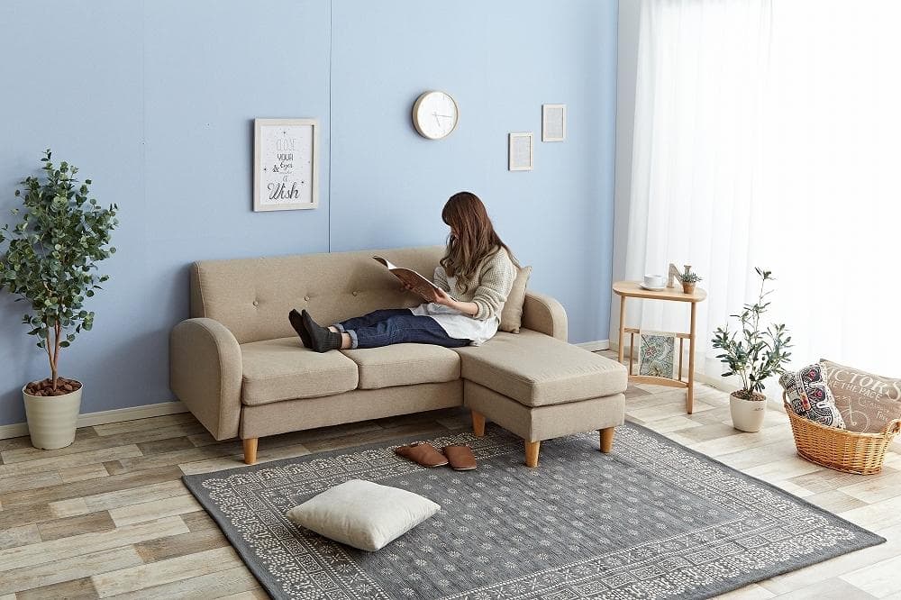 《新品・送料無料》Spica 3人掛けカウチソファ 3P