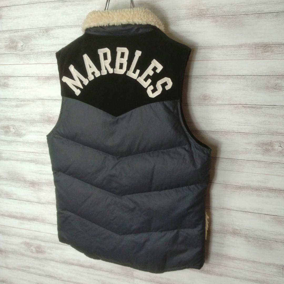 マーブルズ☆ダウンベスト　コーデュロイ切替　刺繍ロゴ　キムタク着用モデルLサイズ
