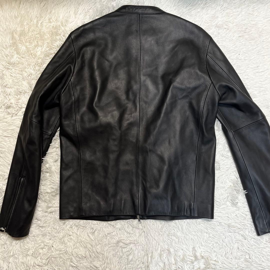 美品✨タケオキクチ✨シングルライダース　ラムレザージャケット　ブラック　M