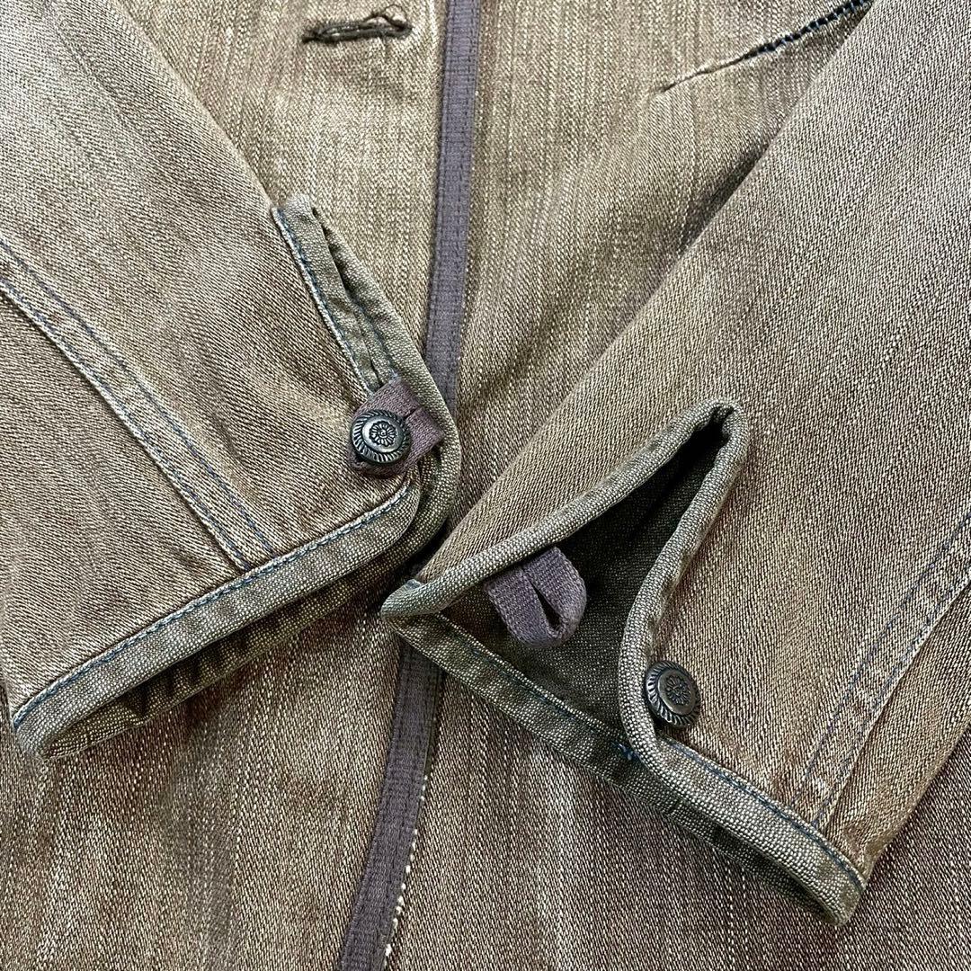 00s【マリテフランソワジルボー】ギミックジャケット/Y2K/ボンテージ/ヒゲ◎