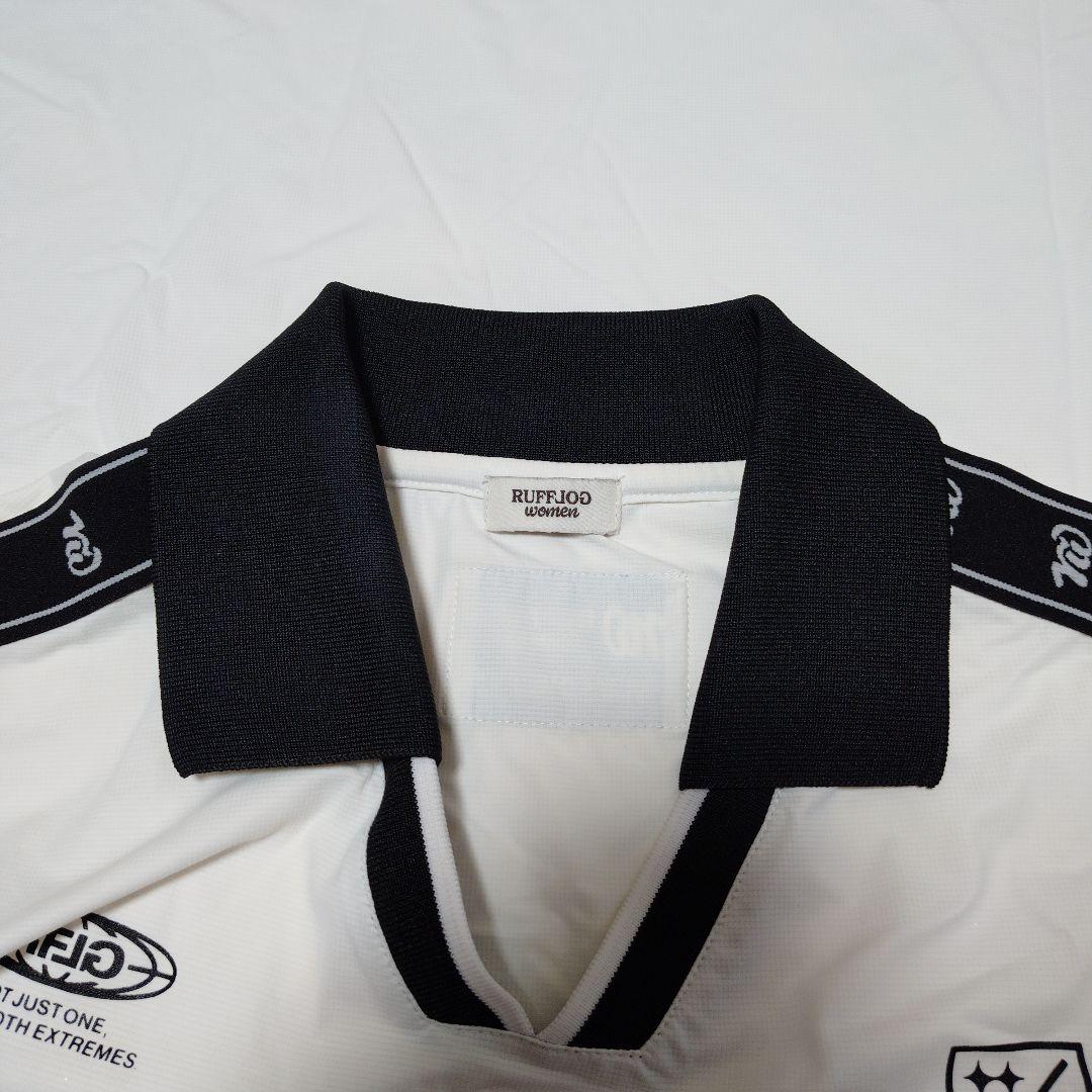 S ラフロッグ RUFFLOG ゴルフ レディース シャツ ホワイト 半袖