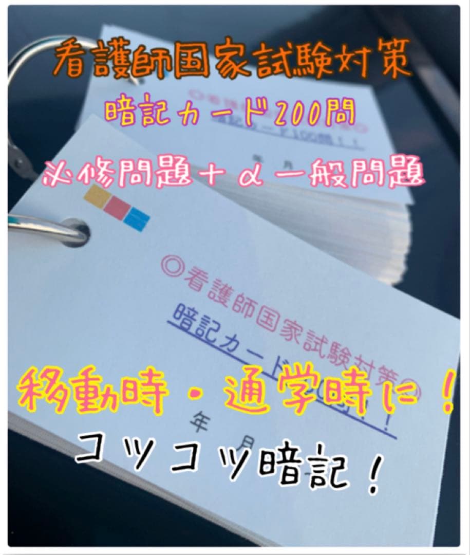 まとめ価格！看護師国家試験対策 付箋 暗記カード 解剖生理　付箋ノート