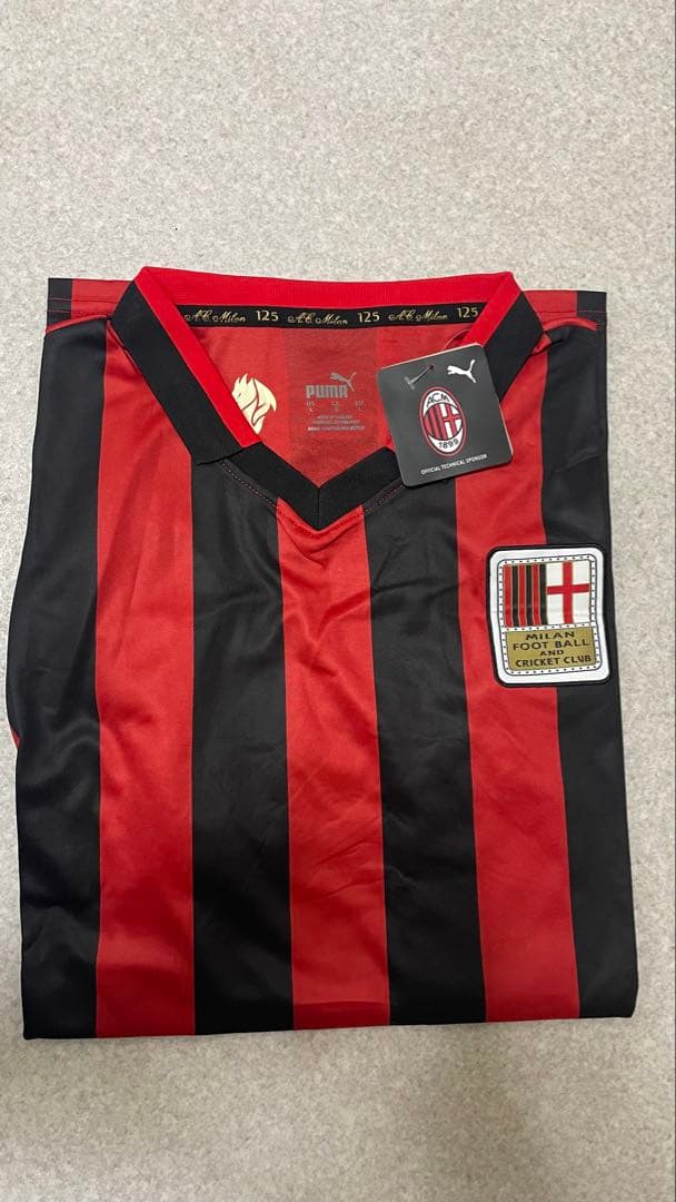 ACミラン Puma 長袖シャツ 赤/黒