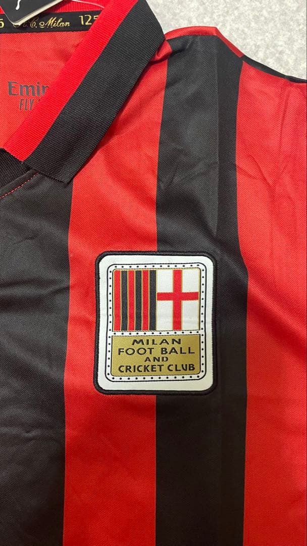 ACミラン Puma 長袖シャツ 赤/黒