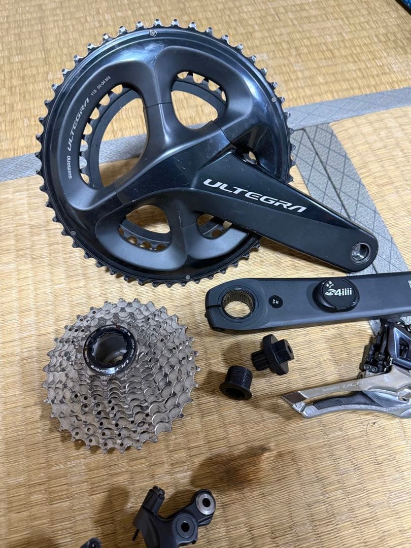 破格‼️アルテグラ8000系コンポセット　ハンドル、マウント、フロントライト付き