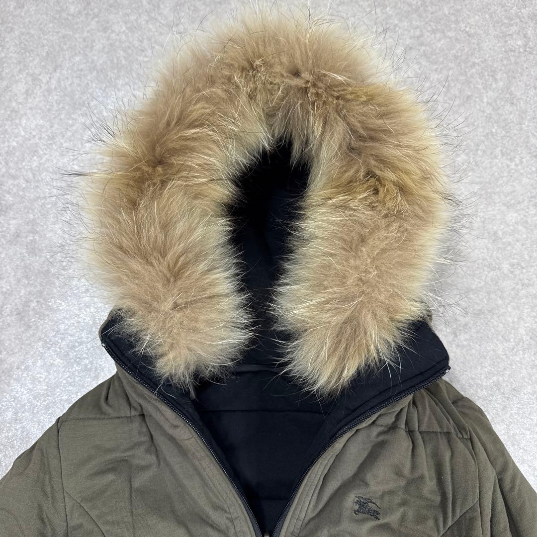 BURBERRY BLUE LABEL リバーシブル ファー 中綿ジャケット